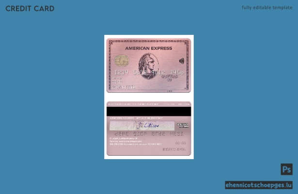 USA Indiana Centier Bank American Express Rose Gold Card Beispielvorschau